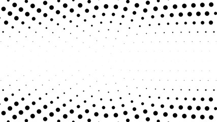 Halftone gradient pattern. Abstract halftone dots background. Monochrome dots pattern. Pop Art, Comic small dots. Gradient frame. Banner with space. Design for presentation, report, flyer, card