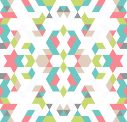 Seamless pattern. Endless multicolored background. Abstract seamless background. Background of geometric shapes. Colorful mosaic pattern. Colorful geometric background.