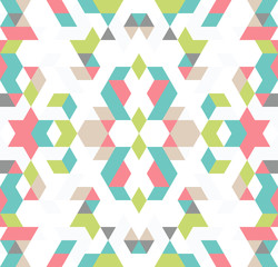 Seamless pattern. Endless multicolored background. Abstract seamless background. Background of geometric shapes. Colorful mosaic pattern. Colorful geometric background.