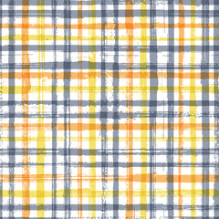 Stripes watercolor paintbrush seamless vector pattern.
