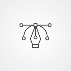 Pen tool vector icon sign symbol