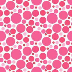 Round seamless pattern. Seamless retro circle pattern. Dotted round seamless background, pattern, ornament for wrapping paper, fabric, textile, website, wallpaper. Vector illustration.