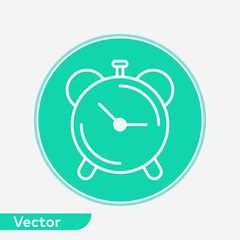 Alarm clock vector icon sign symbol