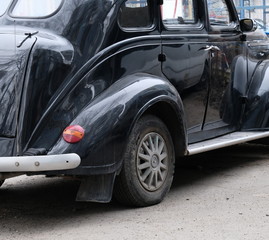 Obraz na płótnie Canvas Car part retro black without logo