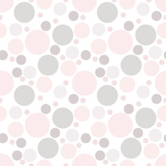 Round seamless pattern. Seamless retro circle pattern. Dotted round seamless background, pattern, ornament for wrapping paper, fabric, textile, website, wallpaper. Vector illustration.