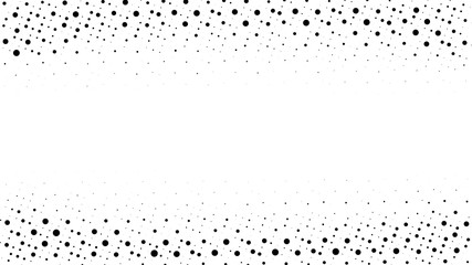 Halftone gradient pattern. Abstract halftone dots background. Monochrome dots pattern. Pop Art, Comic small dots. Gradient frame. Banner with space. Design for presentation, report, flyer, card