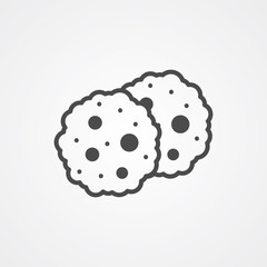 Cookie vector icon sign symbol