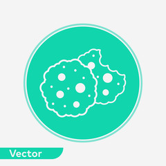 Cookie vector icon sign symbol