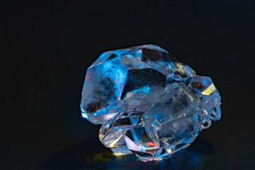Gemstone nugget. Clear rough diamond