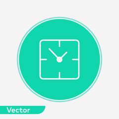 Wall clock vector icon sign symbol