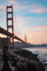 Focused Rusted Golden Chain