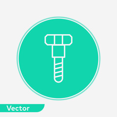 Screw vector icon sign symbol