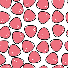  pink abstract Scandinavian simple strawberries repeating pattern