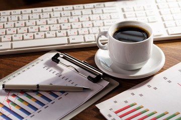 Accounting. Items for doing business in the office in the composition.