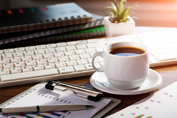 Accounting. Items for doing business in the office in the composition.