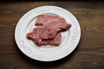 Ingredients for cooking Wiener schnitzel