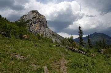 Obraz premium Mountain landscape by the river Chuya, Altai Republic, Siberia, Russia