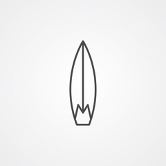 Surfboard vector icon sign symbol
