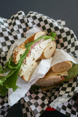 tuna sandwich bagel 