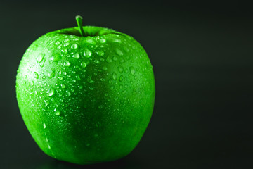 wet green apple