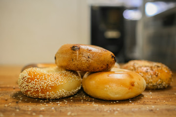 stack of bagels