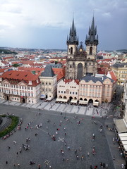 Obraz premium view from the height of the central square of Prague