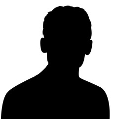 a man head silhouette vector