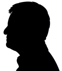 a man head silhouette vector