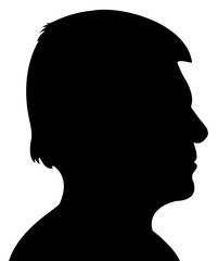 a man head silhouette vector