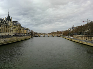 Landscape of the river Seine in Paris