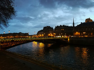 Landscape of the river Seine in Paris