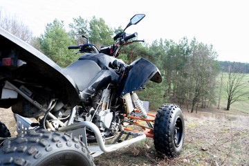 Quad on nature outdoor motobike adventure tour