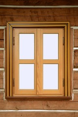 Window with a wooden frame