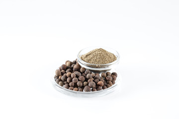 Ground Black Pepper Isolated in white.