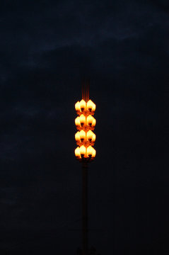 Russia Moscow VDNKH (VVC) night lantern light
