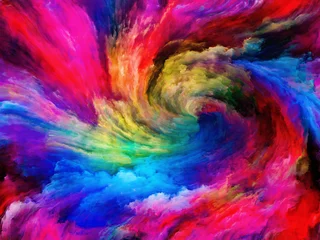 Fototapete Gemixte farben Explodierende Farbe