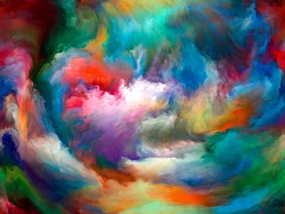 Photo sur Plexiglas Mélange de couleurs Peinture vibrante