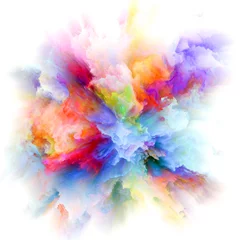 Crédence de cuisine en verre imprimé Mélange de couleurs Petals of Color Splash Explosion