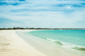 Paradise beach with turquoise blue water