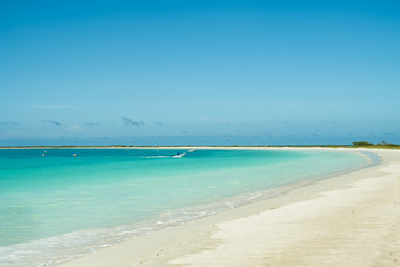 Fototapeta na wymiar Paradise beach with turquoise blue water