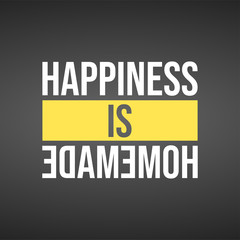 happiness is homemade. Life quote with modern background vector