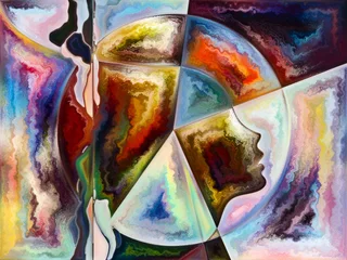 Schilderijen op glas Stream of Living Canvas © agsandrew
