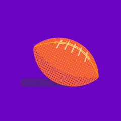 American football ball hand drawn icon