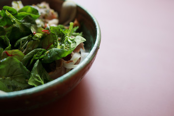Plate with healthy salad