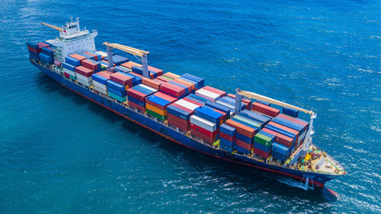 Container Ship Vessel - obrazy, fototapety, plakaty