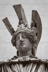 The statue of the ancient Greek goddess of wisdom, Athena