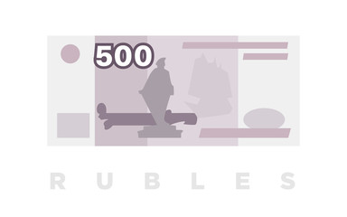 Ruble money, Russian 500 rubles paper banknote