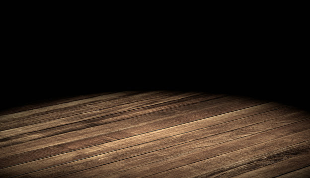 Dunkler Holz Bretter Boden und Spotlight