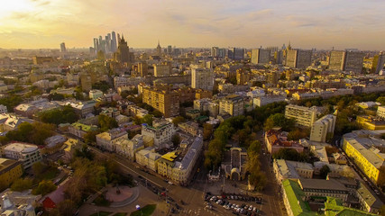 Fototapeta na wymiar Aerial view of cityscape. Moscow.