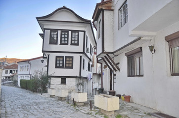Fototapeta na wymiar Street in Ohrid, Macedonia